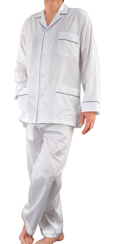 A Kabbaz-Kelly Design: Swiss 2-Ply Cotton Voile Stripe Pajamas
