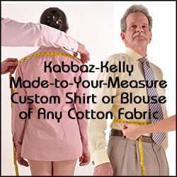 Kabbaz-Kelly 2x2 Cotton or Linen Custom Made Shirt or Blouse Made-to-Your-Measure