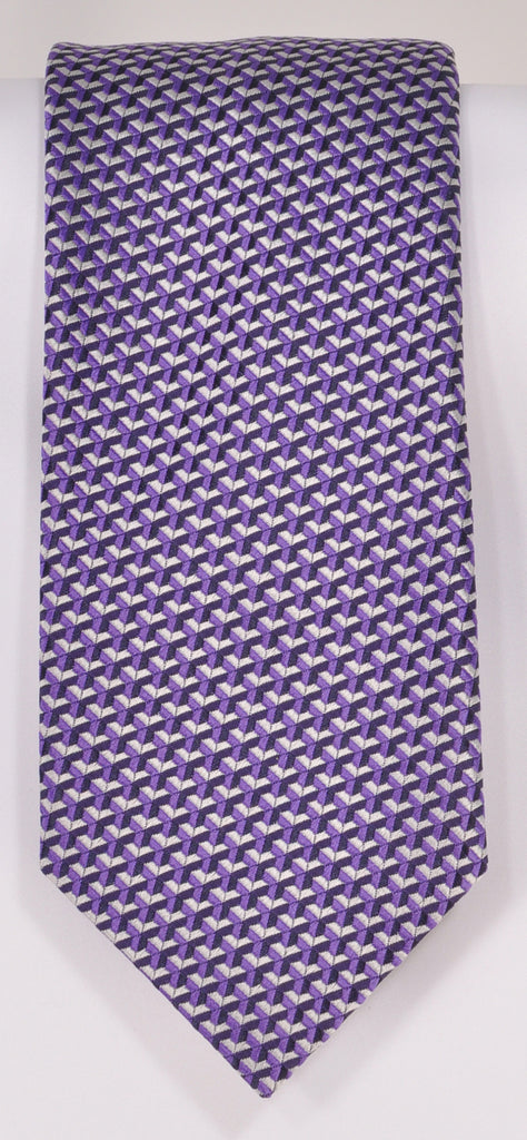 Classic Kabbaz-Kelly Exclusive Limited Edition: Purple Neat Handmade Italian Silk Necktie