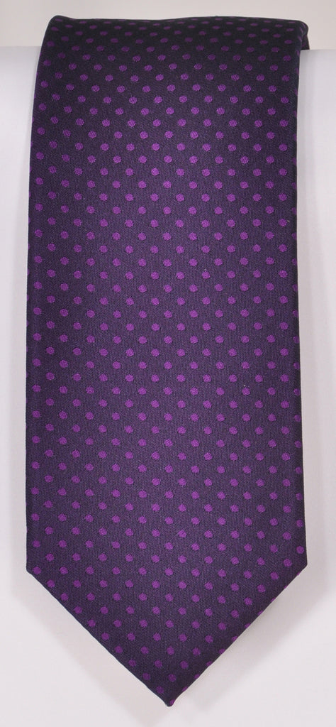 Classic Kabbaz-Kelly Exclusive Limited Edition: Purple Neat Handmade Italian Silk Necktie