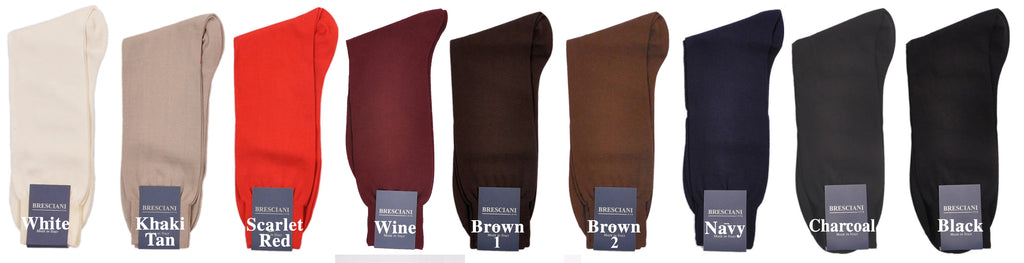 Bresciani Mid-Calf/Trouser Length Pure Sea Island Lightweight Flat-Knit Cotton Sized Socks