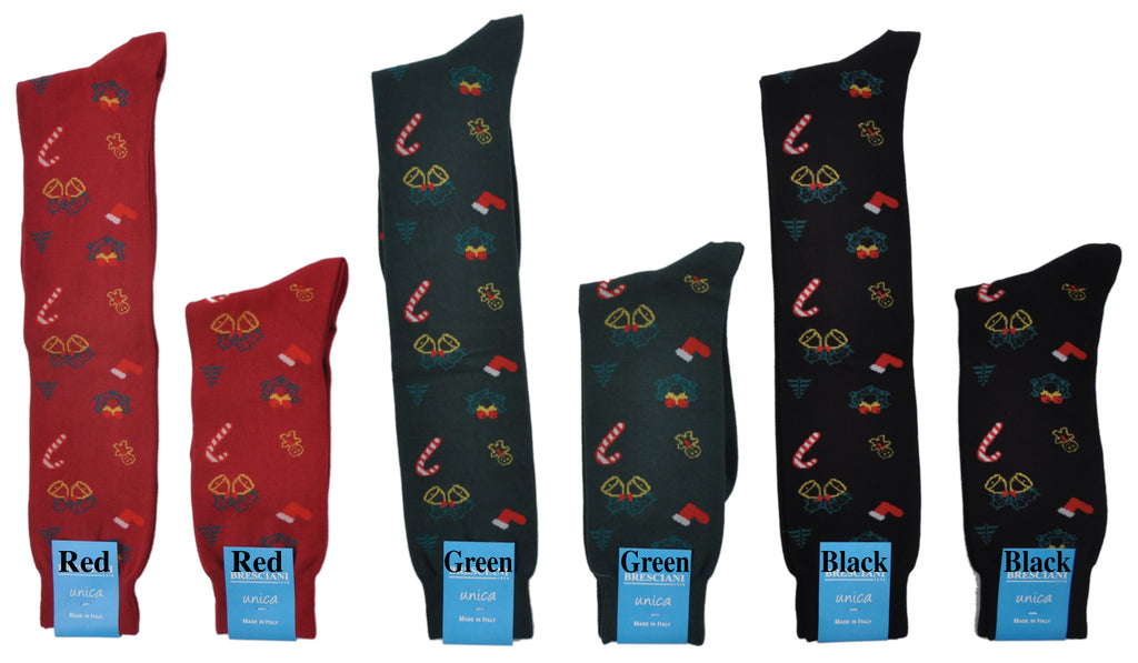 Bresciani Limited Edition Exclusive Mid-Calf Christmas Socks