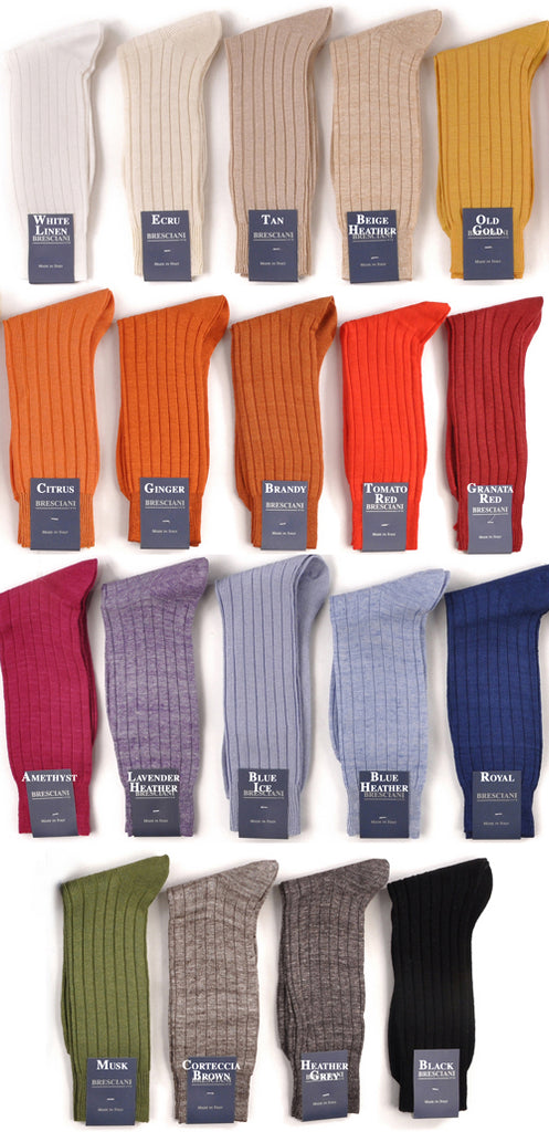 Linen: Rare Long Mid-Calf 100% Linen Socks