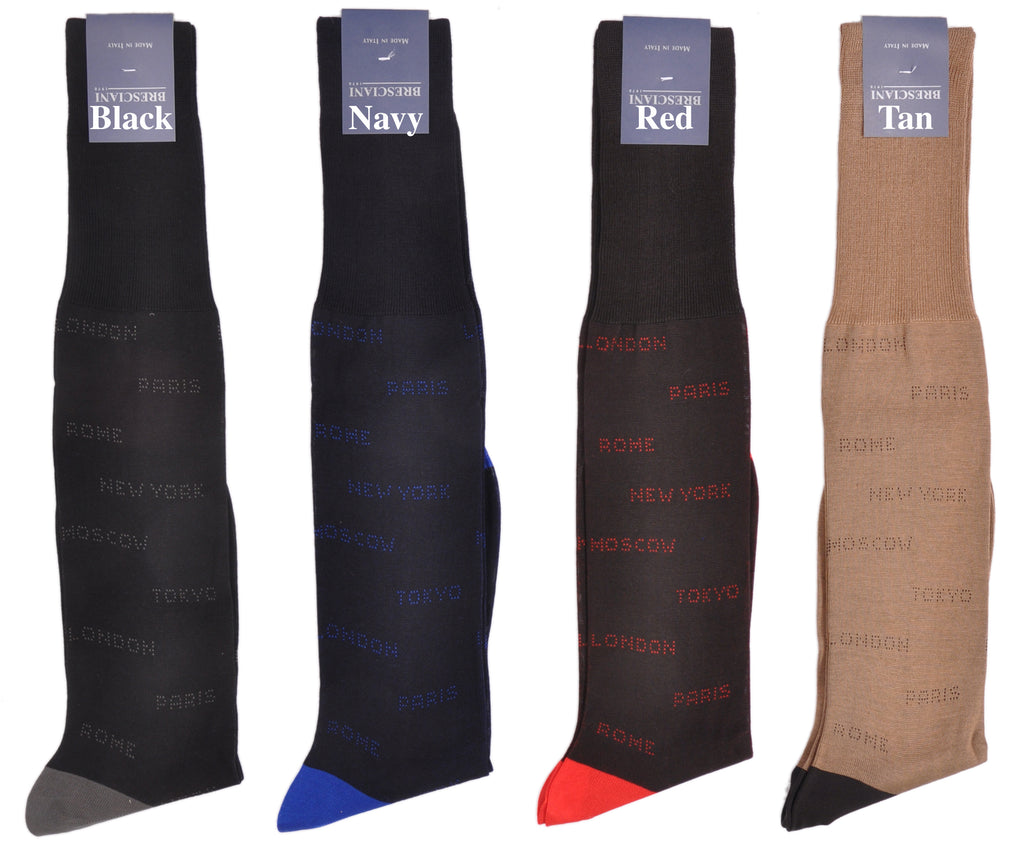 Pure Cotton Over-the-Calf Iconic Cities Socks