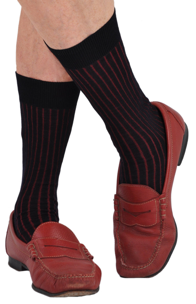 Navy/Red as a Casual Sock