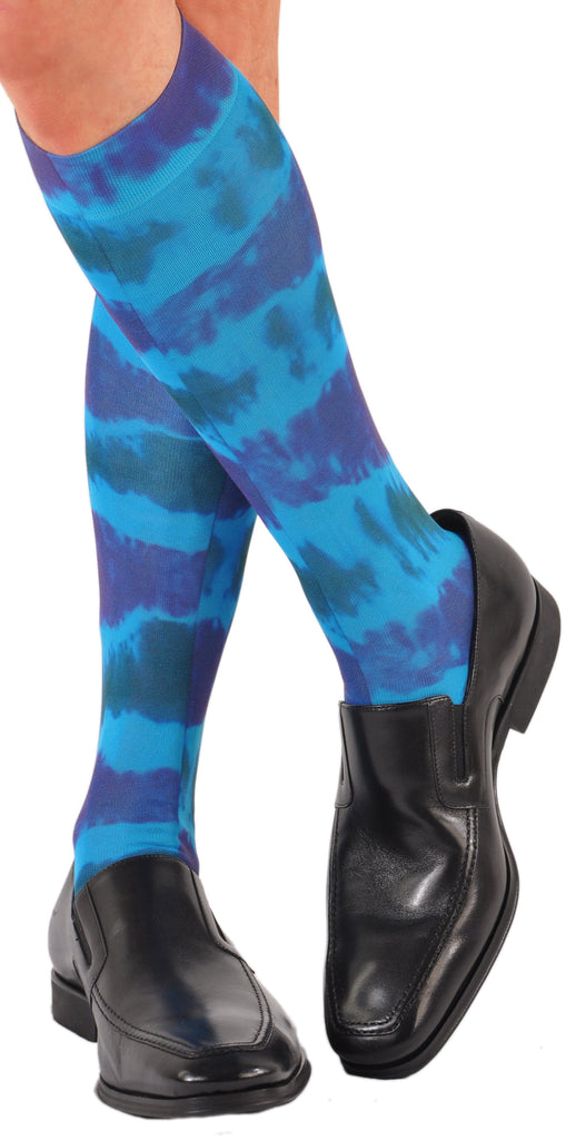 Tie Dye Blue (Shown in Over-the-Calf)