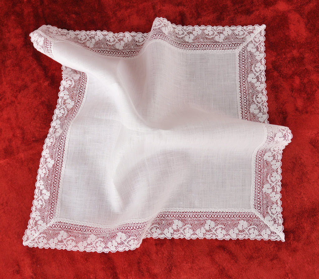 Ladies' Traditional Irish Linen and Spanish Cotton Handkerchiefs - Embroidery Available