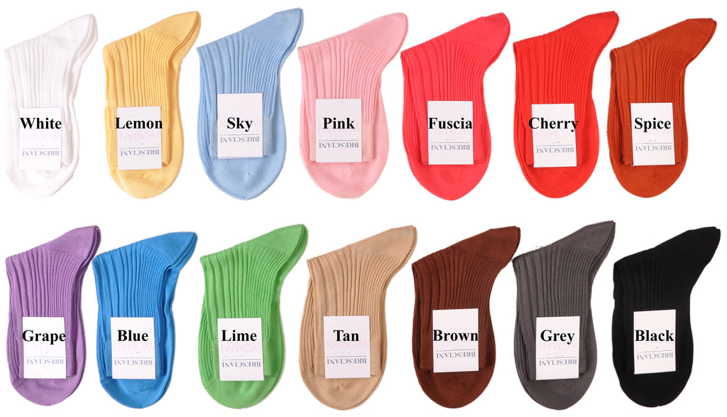 A World's Finest Selection: Cotton Trouser Length Sophisticated Rib Socks