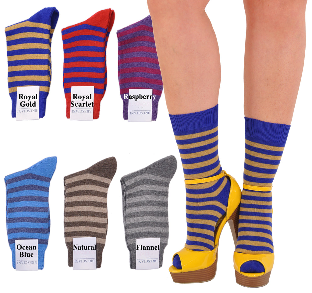 Cashmere Sizzlin' Hot Stripes Joelle Kelly Design Trouser Socks