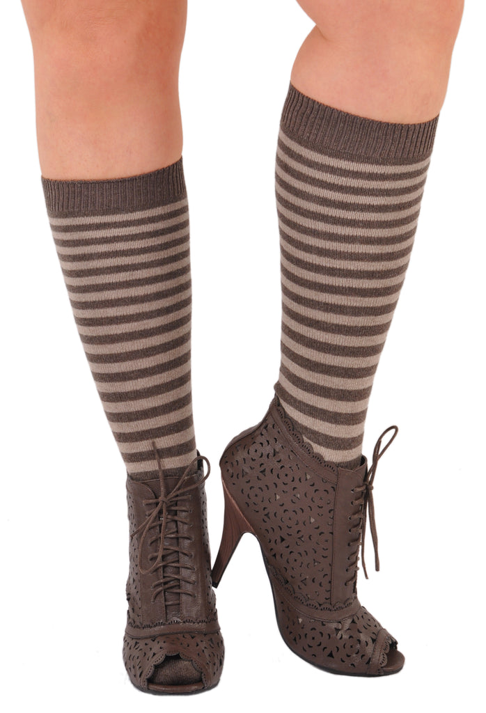 Cashmere Sizzlin' Hot Stripes Joelle Kelly Design Knee-High Socks