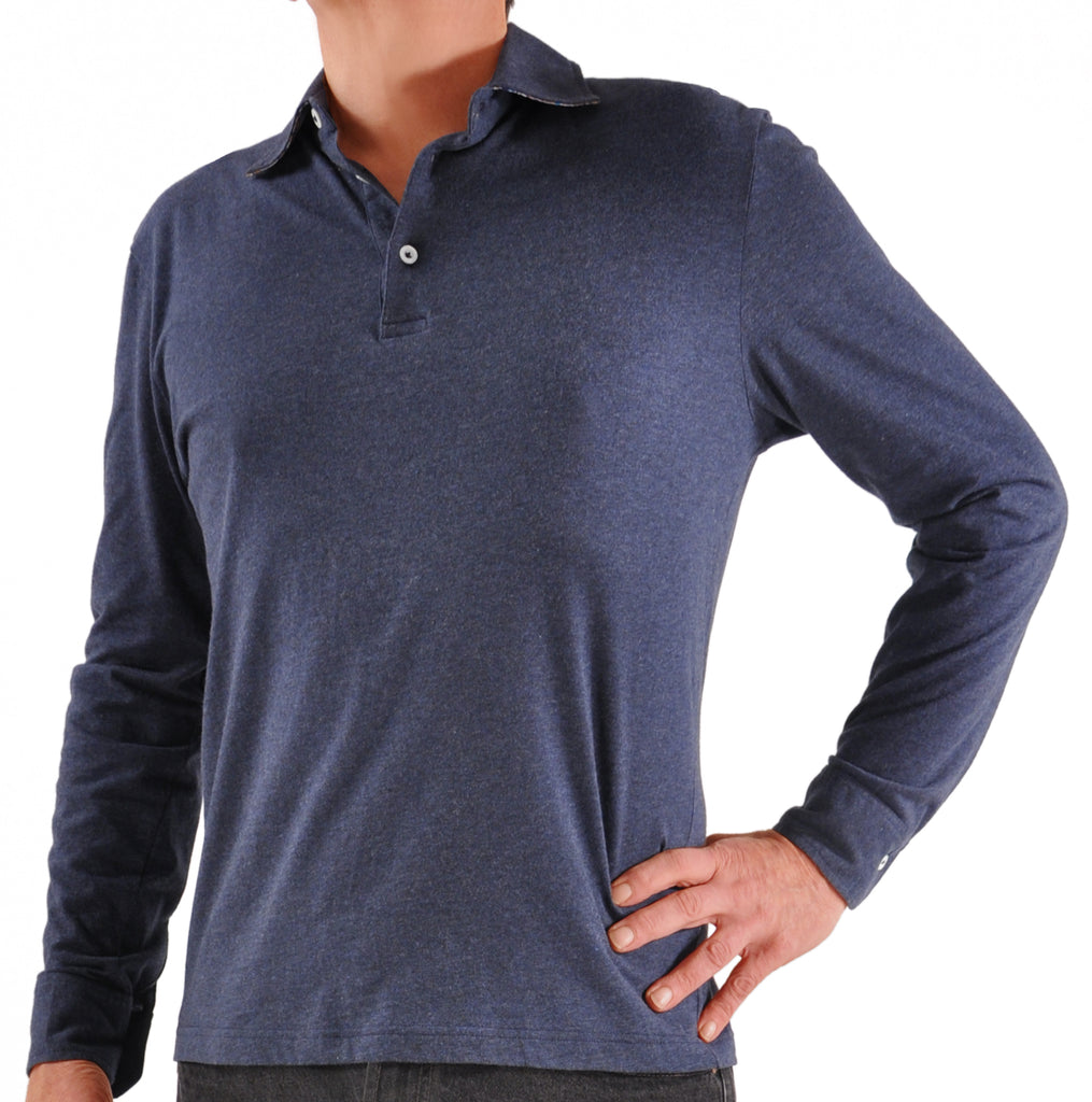 Zimmerli for Kabbaz-Kelly Exclusive Cashmere & Cotton Long Sleeve Rugby Sweater/Shirt
