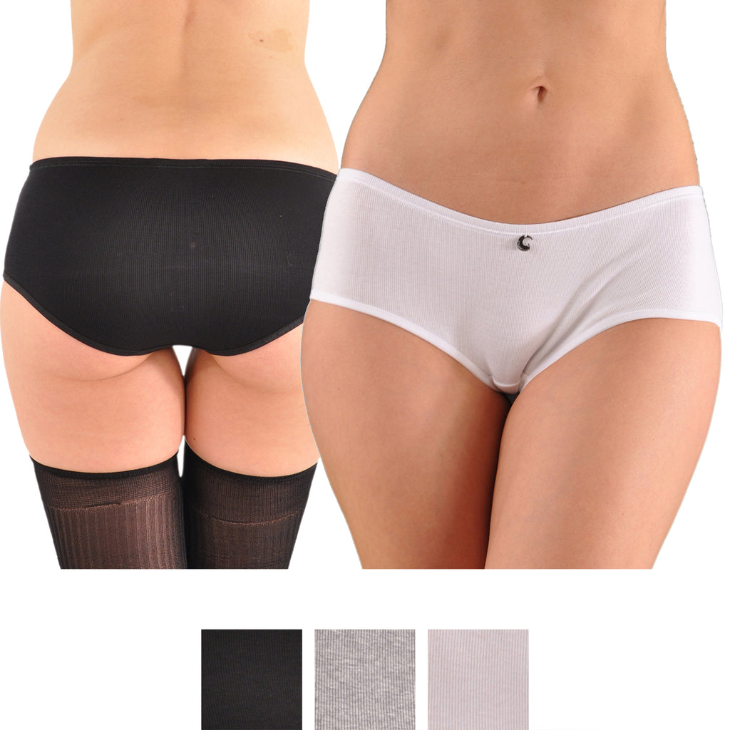 A Kabbaz-Kelly Design: Pure Grace Italian Mini-Rib Cotton Boy Short Panty