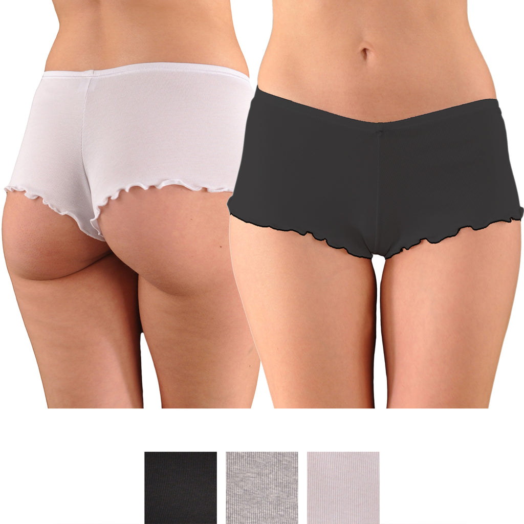 A Kabbaz-Kelly Design: Pure Grace Elite Italian Mini-Rib Cotton Cheekini Panty