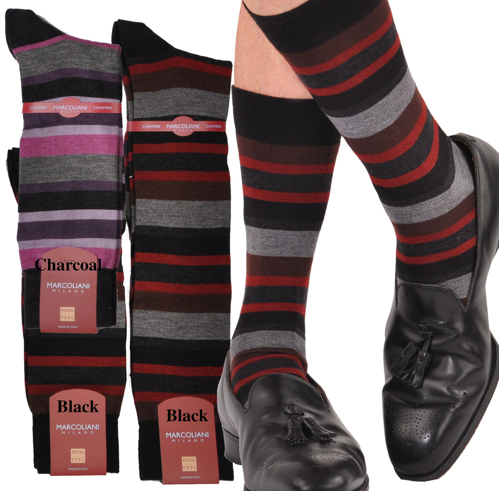 Cashmere & Silk Vivace Fashion Stripe Socks