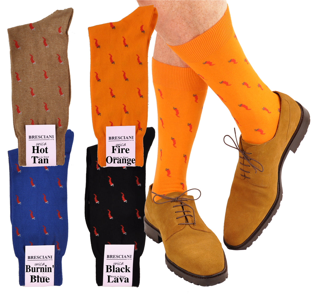 Hot Damn Chili Peppers Mid-Calf Cotton Socks