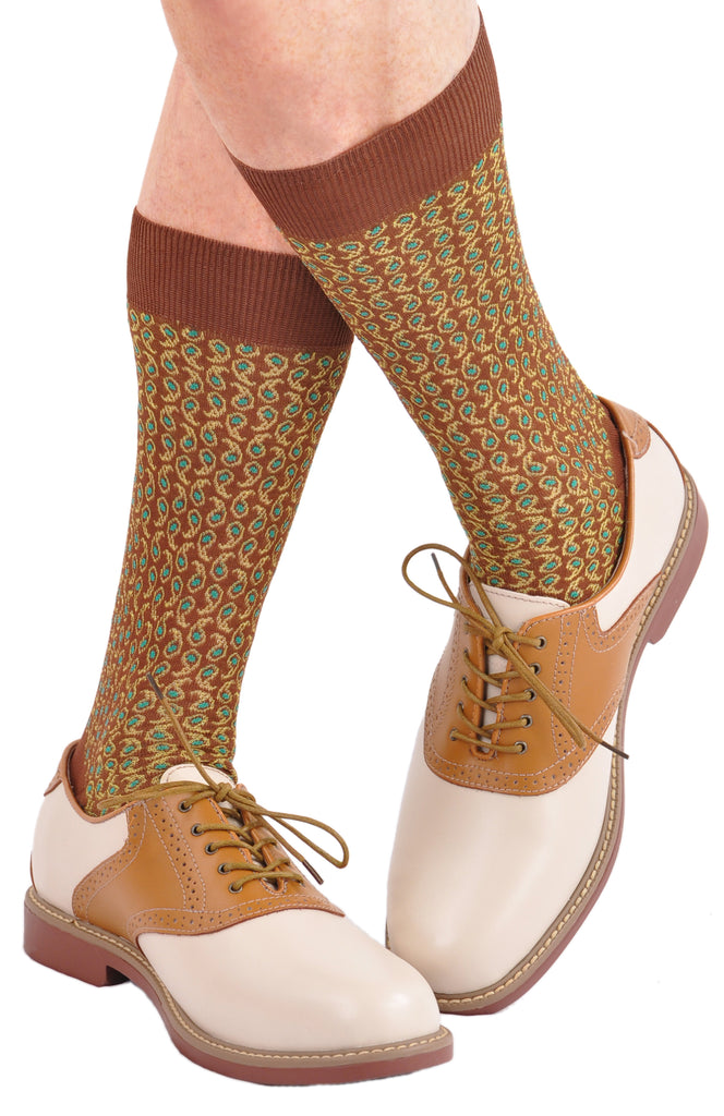 Alexander Kabbaz Design Ultimate Paisley Mid-Calf Cotton Socks