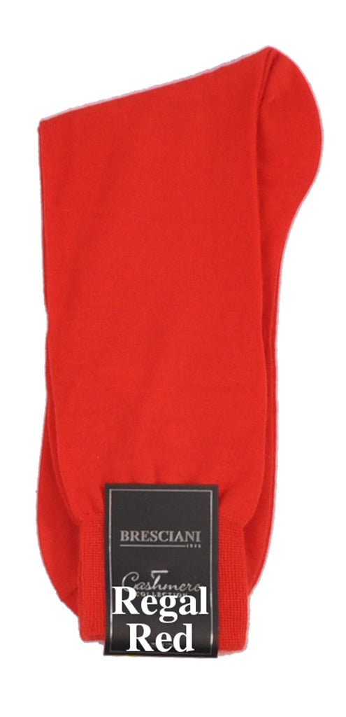 Bresciani's World's Finest Mid-Calf/Trouser Length Pure Cashmere Dress Socks-Exclusive
