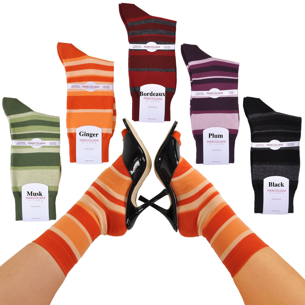 Merino MaxiStripe Ankle Socks