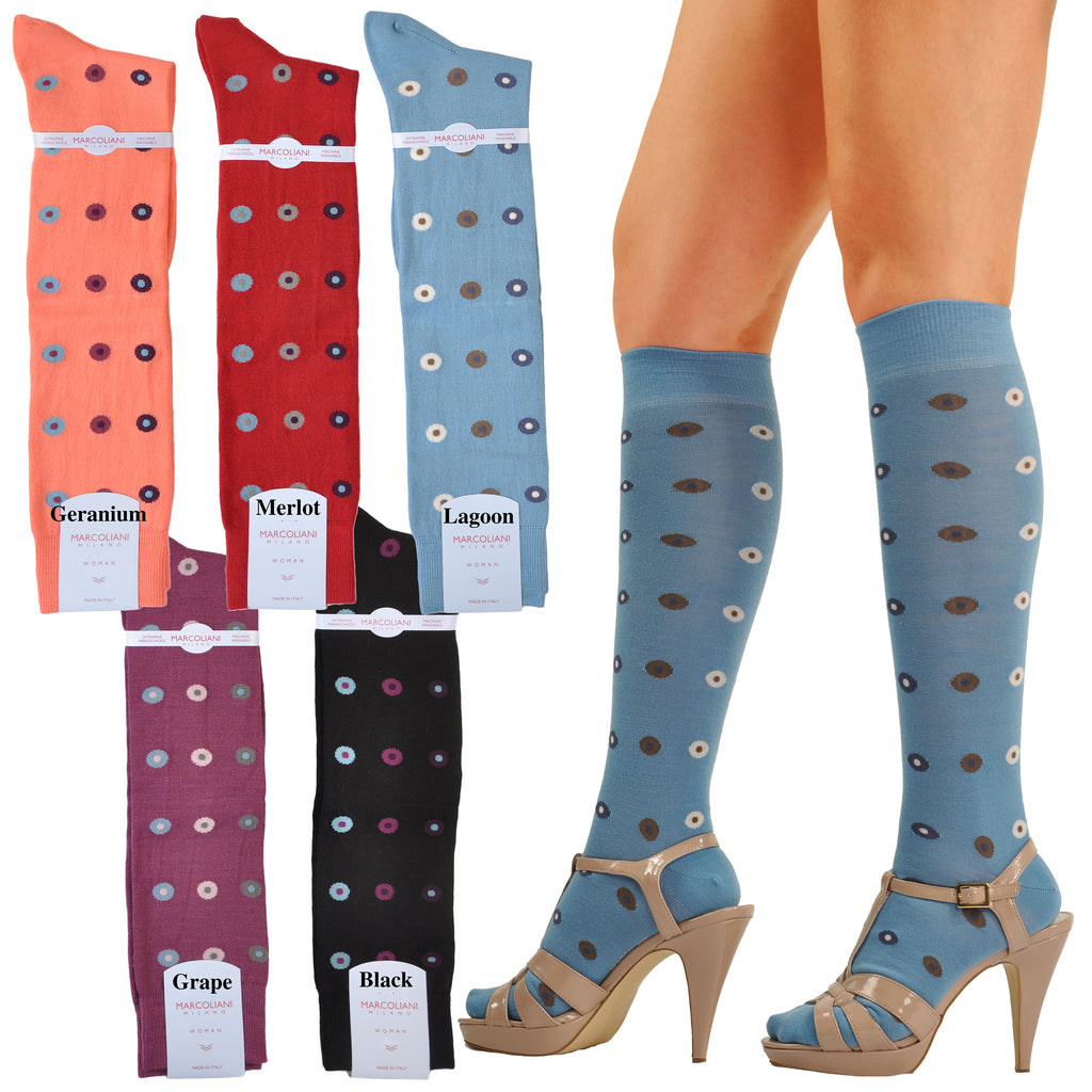 ExtraFine Merino Women's Multicolor Polka Dot Socks
