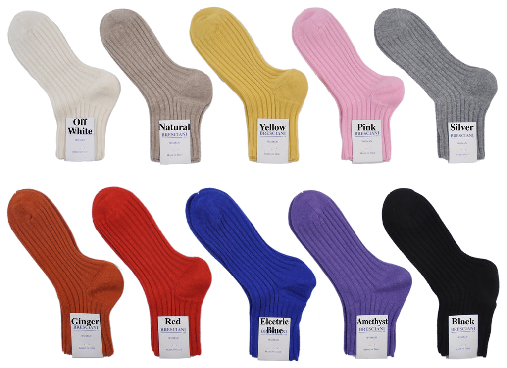 Cashmere Shorty Socks  - Bresciani's Ultimate Luxury: Warm & Soft Perfect Fashion or Bed Socks