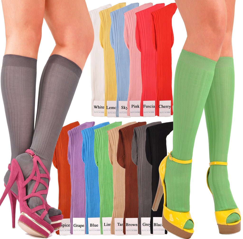A World's Finest Selection: Cotton Sophisticated Rib Knee-High Socks