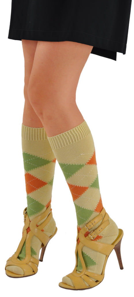 Pantherella Soft Cotton Knee-High Argyle Socks