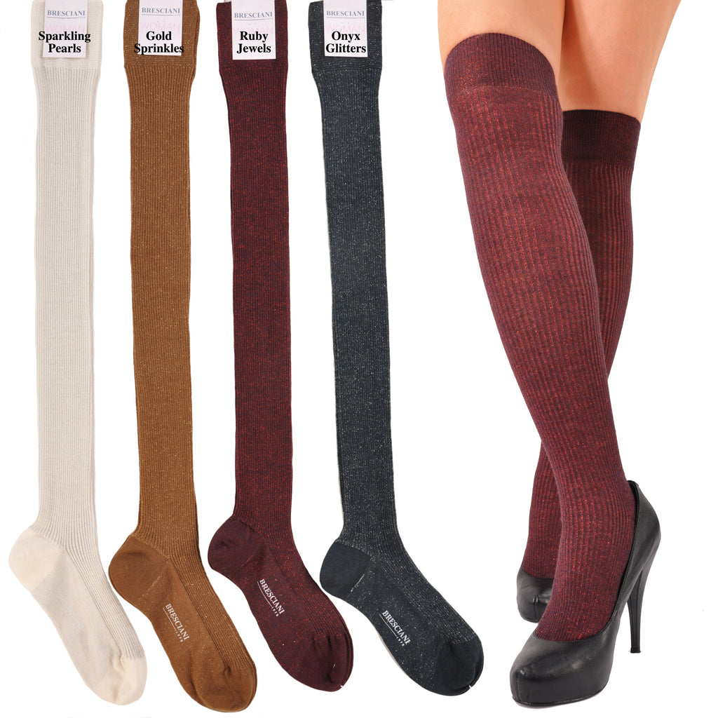 ExtraFine Merino Over-the-Knee Glitter Socks