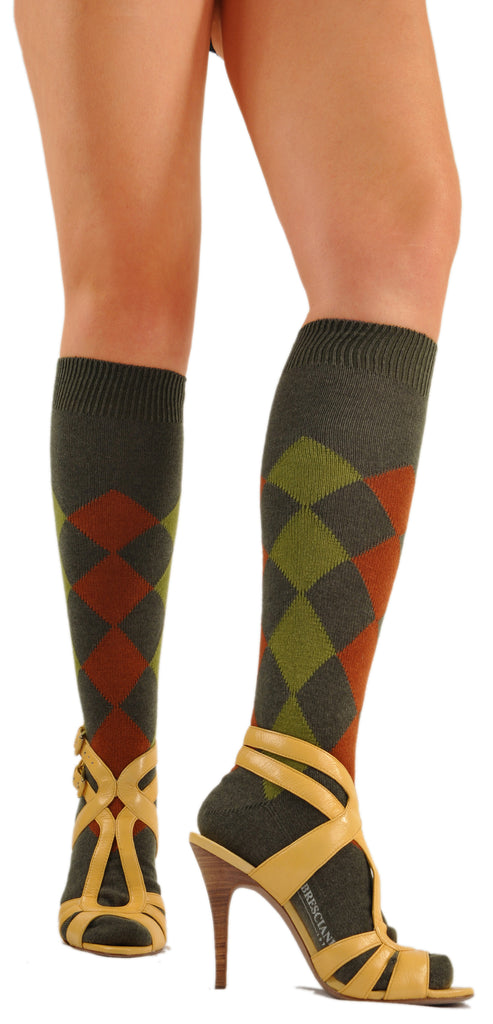 Green/Rust (Shown in Over-the-Calf/Knee-High Length)