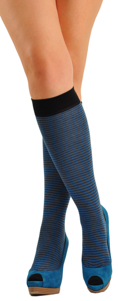 Extra Fine Merino Knee High Horizontal Candy Stripe Socks