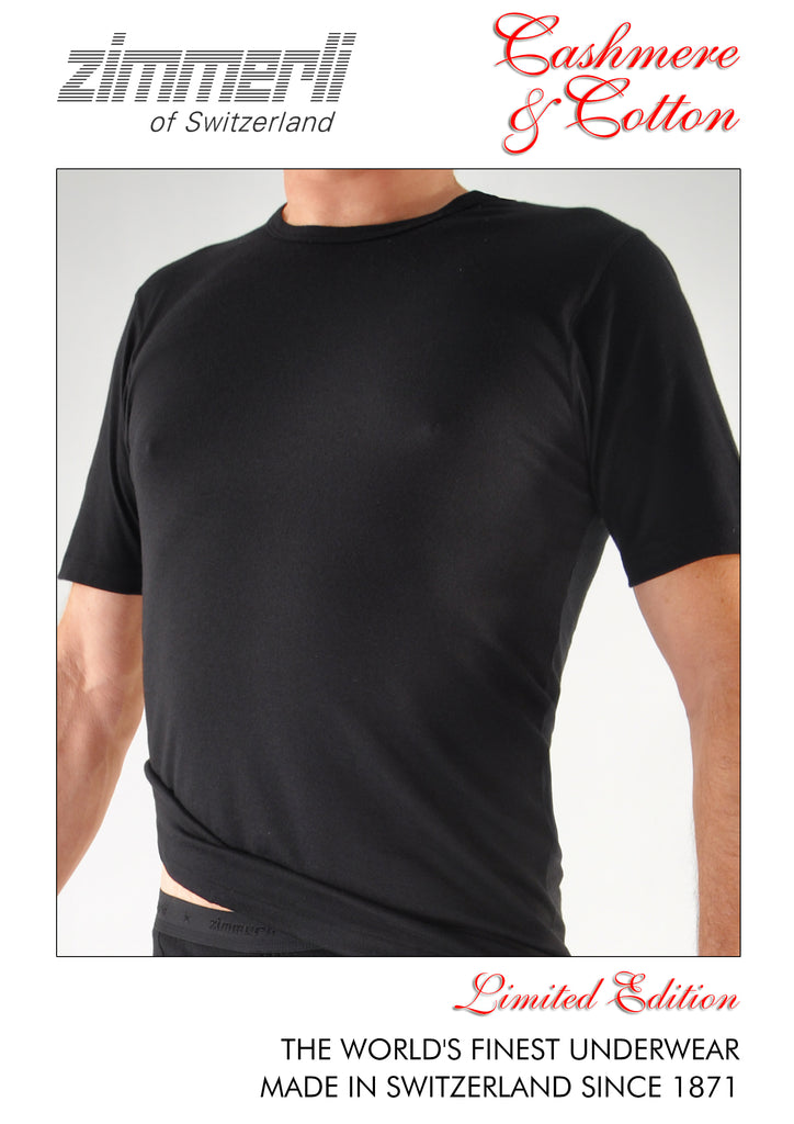 Zimmerli Cashmere & Cotton Crewneck Short Sleeved Shirt Rare Collector's Edition